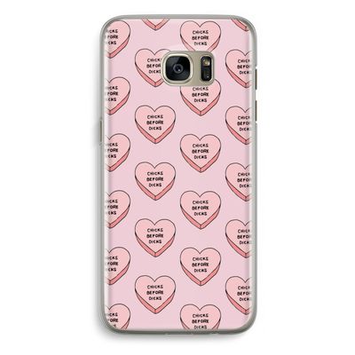 Chicks before dicks: Samsung Galaxy S7 Edge Transparant Hoesje