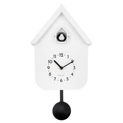 NeXtime - Wandklok 21,5x41,5x8,5 cm - Pendule - Wit - Plastic -