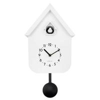 NeXtime - Wandklok 21,5x41,5x8,5 cm - Pendule - Wit - Plastic -