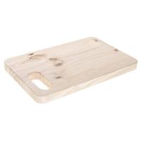 Snijplank blank hout - met handvat - 30 x 20 x 2 cm - keuken serveerplanken/broodplanken