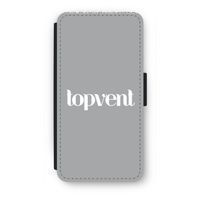 Topvent Grijs Wit: iPhone 7 Plus Flip Hoesje