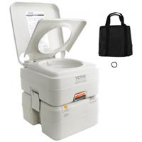 VEVOR Campingtoilet Mobiel toilet 20 + 12 L, draagbaar campingtoilet met drukspoeling 390x345x390 mm Reistoilet Noodtoilet Witte toiletten 199,6 kg Gewichtscapaciteit Campertoilet