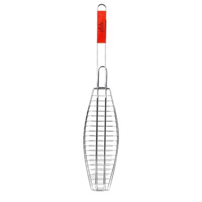 BBQ/barbecue rooster - klem grill - metaal - 72 x 14 x 1 cm - Speciaal voor vis