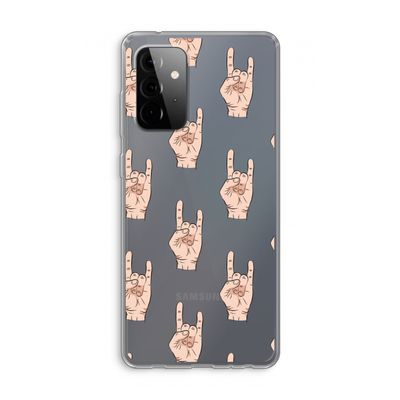 Rock: Samsung Galaxy A72 Transparant Hoesje