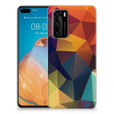 Huawei P40 | TPU Hoesje | Polygon Color