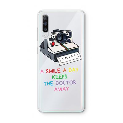 Smile: Samsung Galaxy A70 Transparant Hoesje