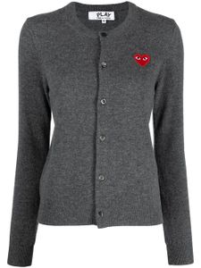 Comme Des Garçons Play cardigan à patch cœur - Gris