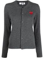 Comme Des Garçons Play cardigan à patch cœur - Gris - thumbnail