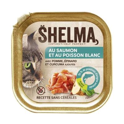 SHELMA Salmon and white fish pate - nat kattenvoer - 100g