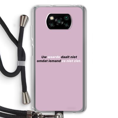 uw waarde daalt niet: Xiaomi Poco X3 NFC Transparant Hoesje met koord