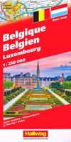 Wegenkaart - landkaart België, Luxemburg | Hallwag - thumbnail