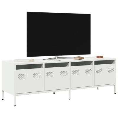 Tv-meubel 135x39x43,5 cm koudgewalst staal wit