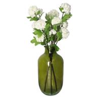 Kunstbloem Viburnum/sneeuwbal Roseum - 3x - 60 cm - creme - losse steel - kunst zijdebloemen