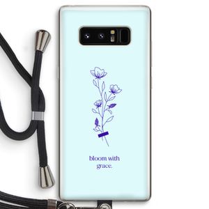 Bloom with grace: Samsung Galaxy Note 8 Transparant Hoesje met koord