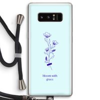 Bloom with grace: Samsung Galaxy Note 8 Transparant Hoesje met koord