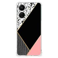 Xiaomi Redmi 13C 4G Shockproof Case Zwart Roze Vormen
