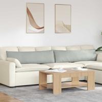 Sofa Kussens 2 pcs Lichtgrijs 145 x 40 cm Katoen Stof
