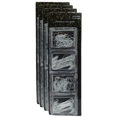 Kerstbalhaakjes - 600x - zilver - 7 en 10 cm - kerstballen ophangen haakjes