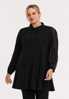 Yoek Blouse wide bottom | Zwart | Maat 38/40