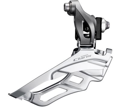 Shimano voorderailleur 2 x 8-speed claris fd-r2030 aanlas / down-pull 63-66° 46-52t grijs