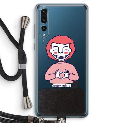 Hartje: Huawei P20 Pro Transparant Hoesje met koord