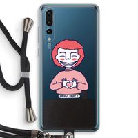 Hartje: Huawei P20 Pro Transparant Hoesje met koord