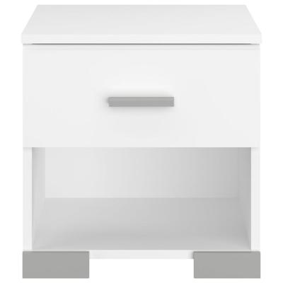 2e Halve Prijs Leen Bakker - Nachtkastje Timo - 1 Lade - Spaanplaat - Wit - 32.7x39.5x40.6 Cm