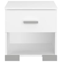 2e Halve Prijs Leen Bakker - Nachtkastje Timo - 1 Lade - Spaanplaat - Wit - 32.7x39.5x40.6 Cm