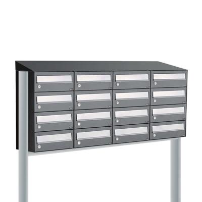 Allux Hive Set 4-Breed, 4-Hoog Met Dak Op Statief Antraciet - 40030065_4x4ds