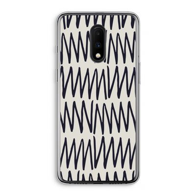 Marrakech Zigzag: OnePlus 7 Transparant Hoesje