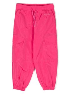 MSGM Kids pantalon cargo à logo brodé - Rose