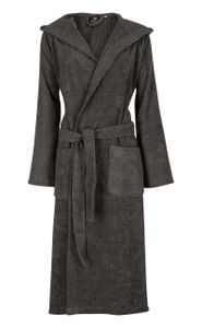 Capuchon badjas antraciet unisex - badstof katoen - Badrock