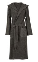 Capuchon badjas antraciet unisex - badstof katoen - Badrock