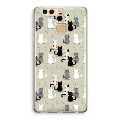 Katten: Huawei P9 Transparant Hoesje