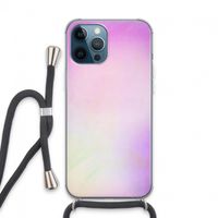 Flow mist pastel: iPhone 13 Pro Max Transparant Hoesje met koord