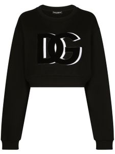 Dolce & Gabbana sweat crop à logo DG - Noir