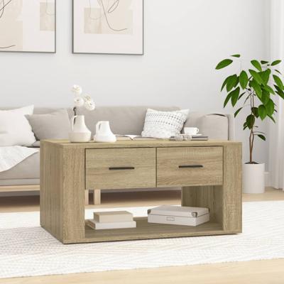 Salontafel 80x50x40 cm bewerkt hout sonoma eikenkleurig