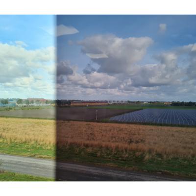Raamfolie zonwerend - 2M x 50 cm - transparant bruin - zelfklevend - glasfolie tegen zon en inkijk