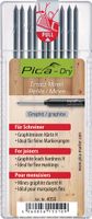 Pica Vullingenset | 10x grafiet speciale hardheid H | voor fijne markeringen | Pica Dry 4050 | 10 stiften / set | 1 stuk - 4050 - 4050