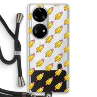 Waterijsjes: Huawei P50 Pro Transparant Hoesje met koord