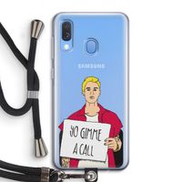Gimme a call: Samsung Galaxy A40 Transparant Hoesje met koord Gimme a call: Samsung Galaxy A40 Transparant Hoesje met koord