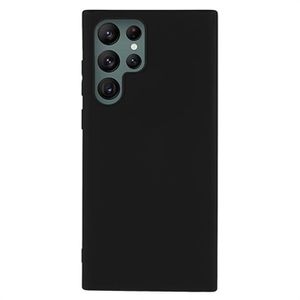 Anti-Vingerafdruk Mat Samsung Galaxy S22 Ultra 5G TPU Hoesje - Zwart