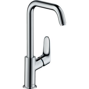 Hansgrohe Focus E2 wastafelkraan met hoge draaibare uitloop inclusief ComfortZone 240 met waste chroom 31609000