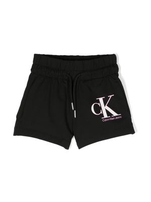 Calvin Klein Kids short à logo imprimé - Noir