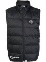 AAPE BY *A BATHING APE® gilet matelassé à boutons pression - Noir