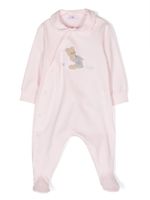 Il Gufo grenouillère en coton stretch à logo - Rose