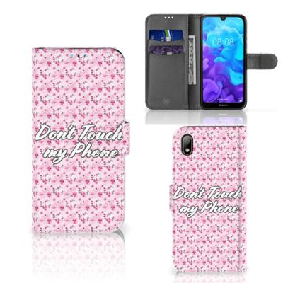 Huawei Y5 (2019) Portemonnee Hoesje Flowers Pink DTMP Huawei Y5 (2019) Portemonnee Hoesje Flowers Pink DTMP
