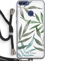 Tropical watercolor leaves: Huawei P Smart (2018) Transparant Hoesje met koord