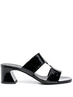 Ferragamo mules en cuir à double brides - Noir