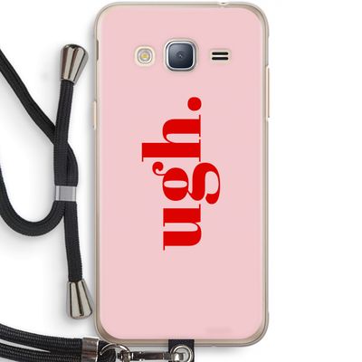 Ugh: Samsung Galaxy J3 (2016) Transparant Hoesje met koord